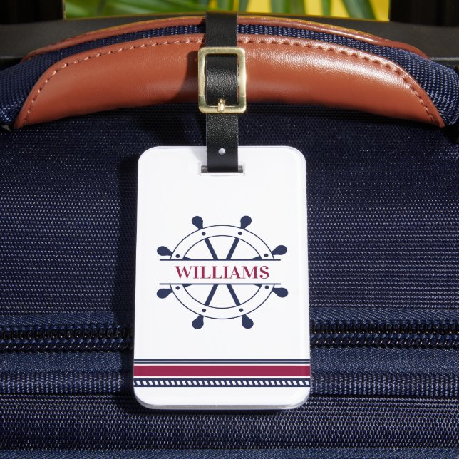 Personalized Nautical Luggage Tag (Front Insitu 2)