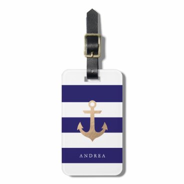 Personalized | Nautical Navy Luggage Tag Personalized | Nautical Navy Luggage Tag