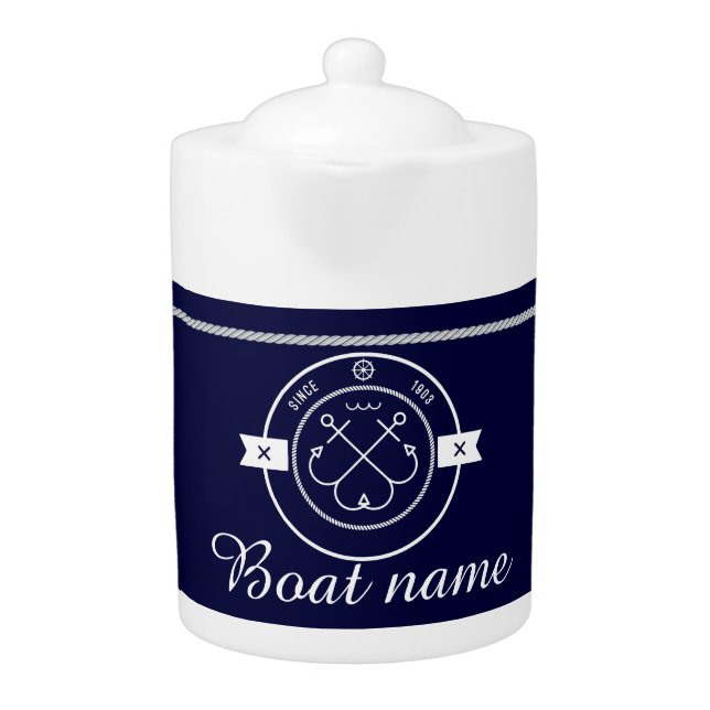 Personalized Nautical Teapot (Front)