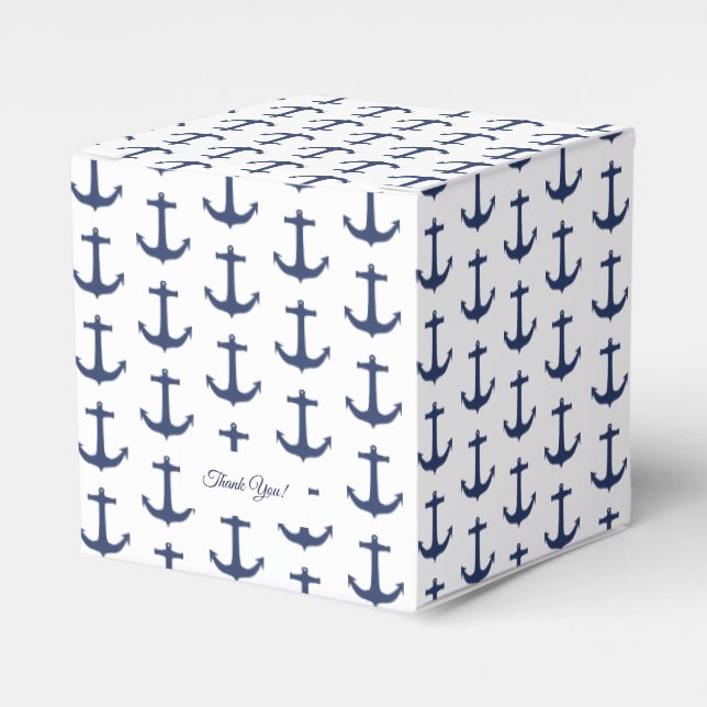 Personalized Nautical Theme Party Favor Box (Front Side)