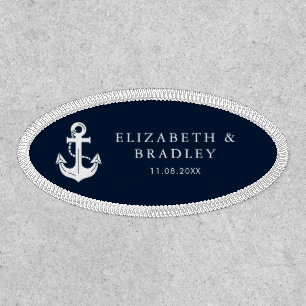 Personalized Nautical Theme Wedding Couples Patch
