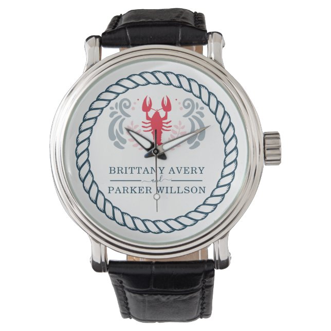 Personalized Nautical Wedding Watch (Front)