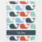 Personalized Nautical Whales Baby Blanket