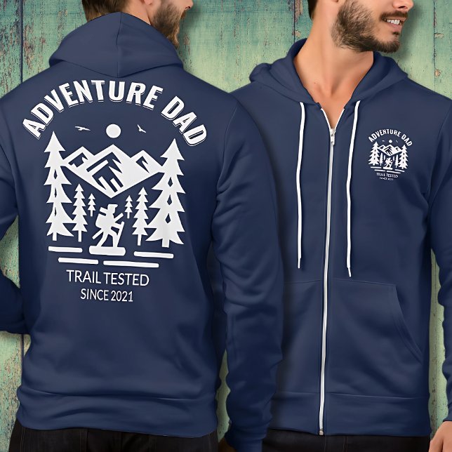 Personalized Navy Adventure Dad Trail Edition Hoodie (Creator Uploaded)