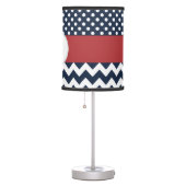Personalized Navy and white nautical pattern Table Lamp (Right)