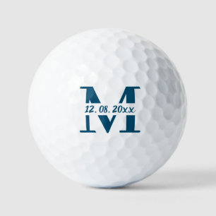 Personalized Navy Blue and white Name signature G Golf Balls