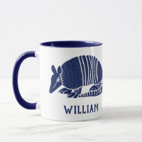 Personalized Navy Blue Armadillo