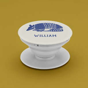 Personalized Navy Blue Armadillo PopSocket