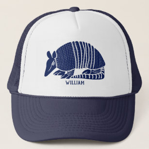 Personalized Navy Blue Armadillo Trucker Hat