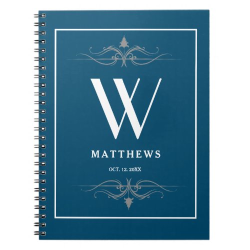 Personalized navy blue Classic  Notebook