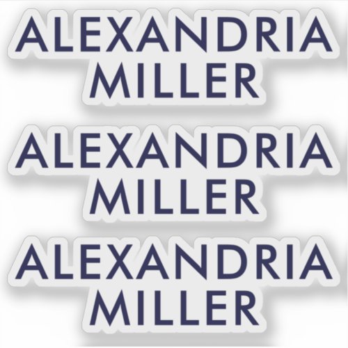 Personalized Navy Blue Monogram Laptop Stickers