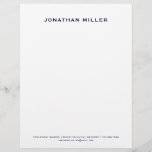 Personalized Navy Blue Monogram Letterhead<br><div class="desc">Make a professional statement with this personalized navy blue monogram letterhead featuring classic typography and your contact information. The sleek design adds a touch of sophistication to any personal correspondence. Customize with your name and contact details to create a unique letterhead that represents your personal brand.</div>