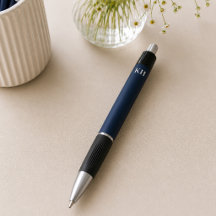 Personalized Navy Blue Monogram Writing