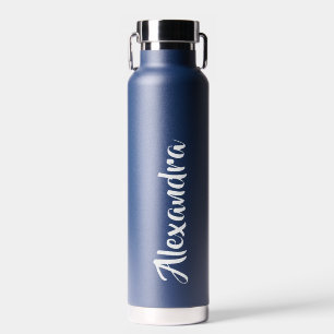 Personalized Navy Blue Stainless Steel   Water Bottle