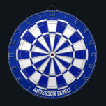 Personalized Navy Blue & White Bicolor Dart Board<br><div class="desc">Personalized navy blue & white bicolor Dart Board.</div>