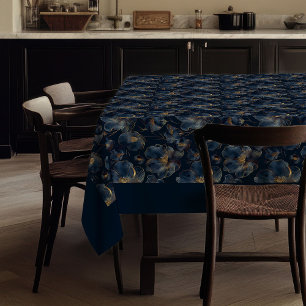  Personalized Navy Tablecloth Chic Gold Accent