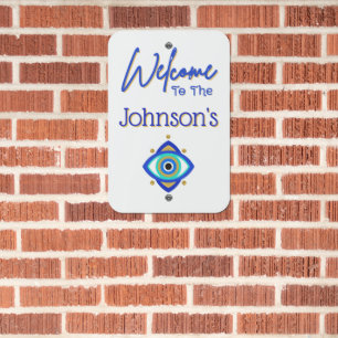 Personalized Nazar Surname House Welcome  Metal Sign