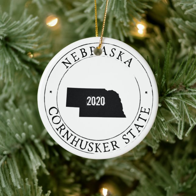 Personalized Nebraska Ornament (Tree)