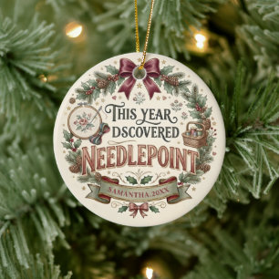 Personalized Needlepoint Christmas Ornament