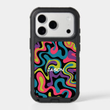 Personalized Neon Abstract Pattern — Retro Design