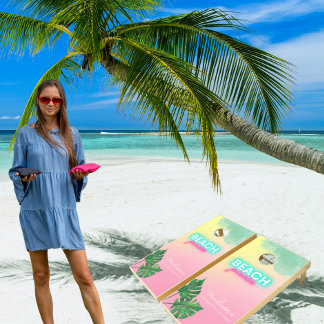 Personalized Neon Beach Please Bachelorette Game