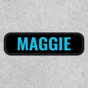 Personalized Neon Blue Dog Name Patch