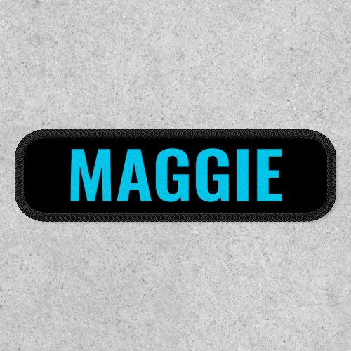 Personalized Neon Blue Dog Name Patch