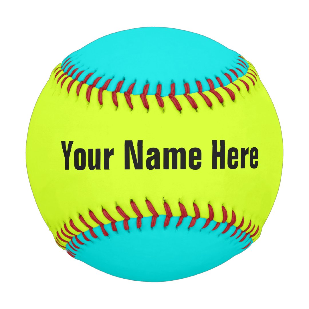 Personalized Neon Colored Baseball | Zazzle