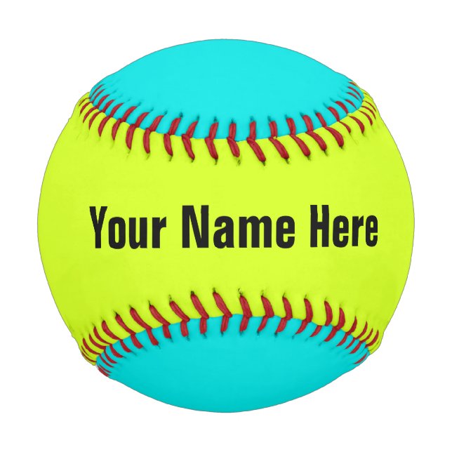 Personalized Neon Colored Baseball (Back)