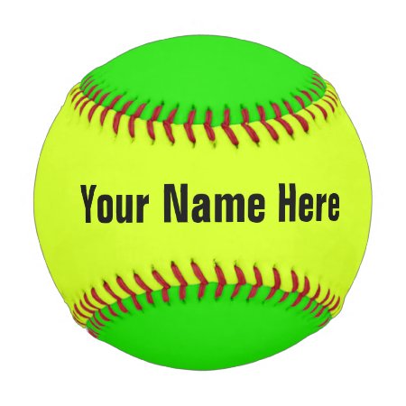 Personalized Neon Colored Baseball