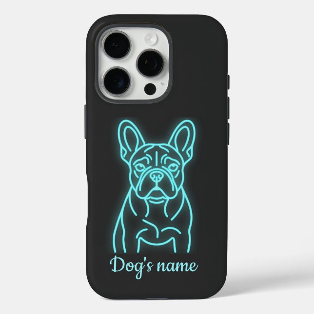 Personalized Neon French Bulldog Case-Mate iPhone Case (Back)