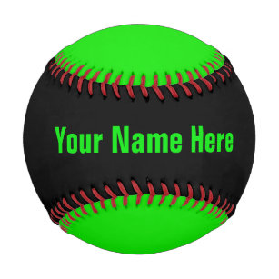 fluorescent green solid color baseball | Zazzle