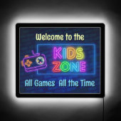 Personalized Neon Kids Zone Play Room LED Sign (Front)