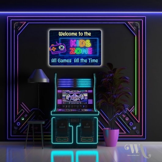 Personalized Neon Kids Zone Play Room LED Sign