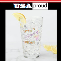 Personalized Neon Mancave 🍺 Faux Tavern Club