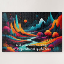 Personalized Neon Mountain River