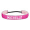 Personalized neon pink non slip headband for girls