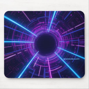 Personalized Neon Retro-Futuristic Gateway Mouse Pad