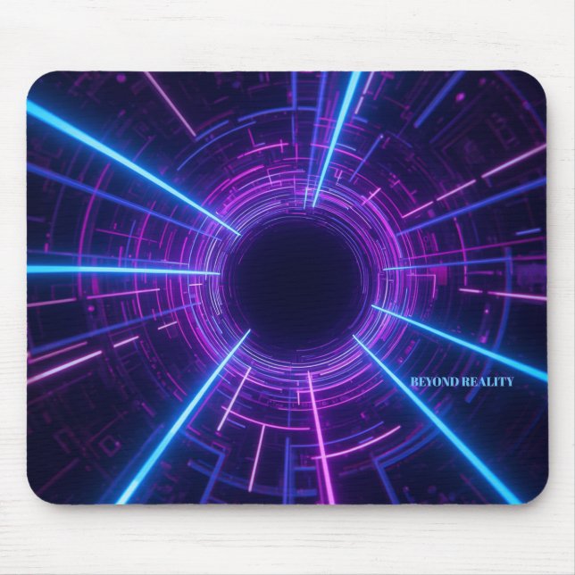 Personalized Neon Retro-Futuristic Gateway Mouse Pad (Front)