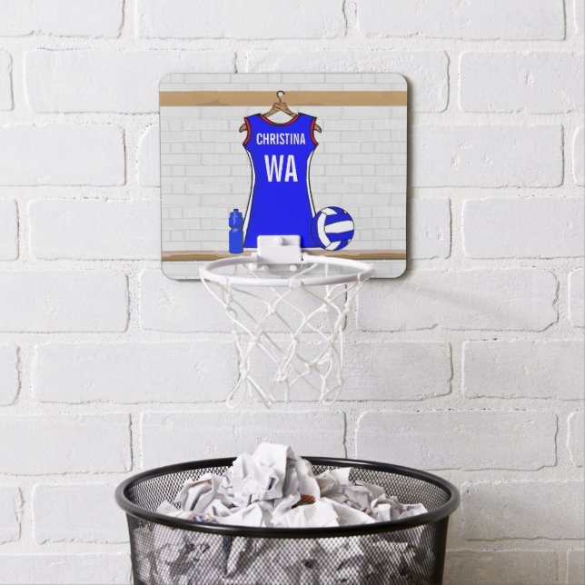 Personalized Netball mini practice hoop (In Situ)