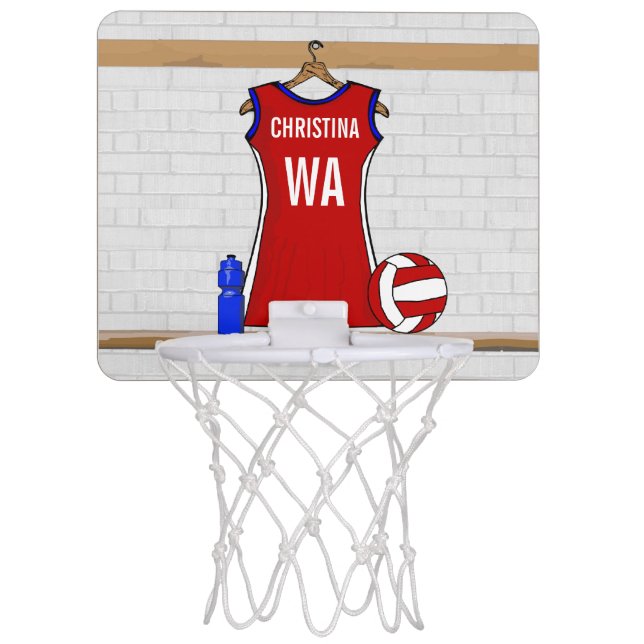 Personalized Netball mini practice hoop (Front)