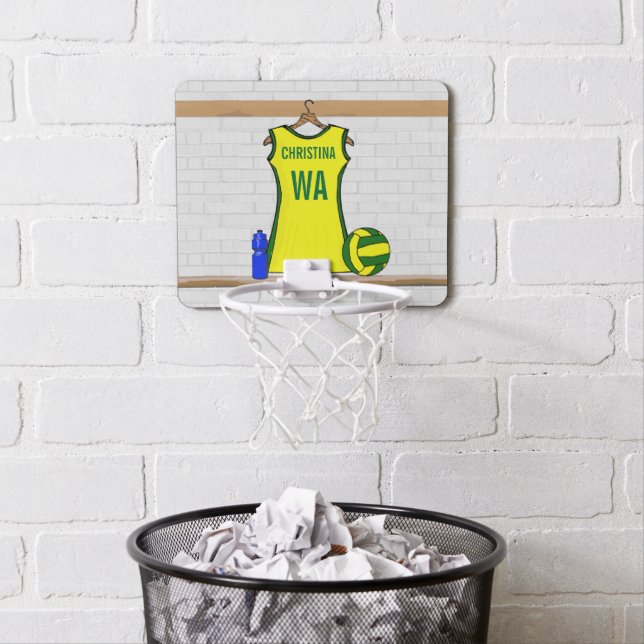 Personalized Netball mini practice hoop (In Situ)