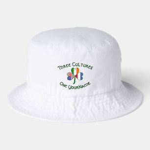 Personalized Netherlands Ireland USA Flag Shamrock Bucket Hat