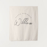 Personalized Neutral Birthday Banner Boys