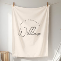 Personalized Neutral Birthday Banner Boys