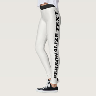 Personalized Neutral Black Custom Made Athleisure Leggings