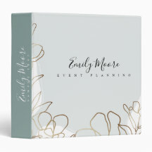 Personalized Neutral Nature Inspired 3 Ring Binder