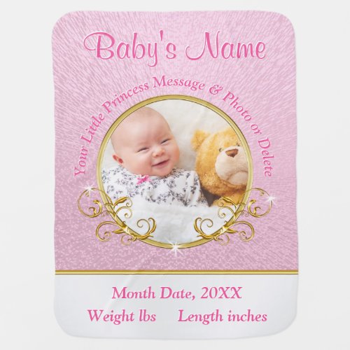 Personalized New Baby Gifts Name Birthdate Weight Baby Blanket