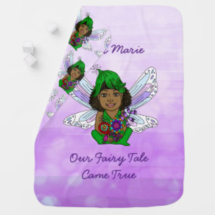 Personalized New Baby Girl Fairy    Blanket