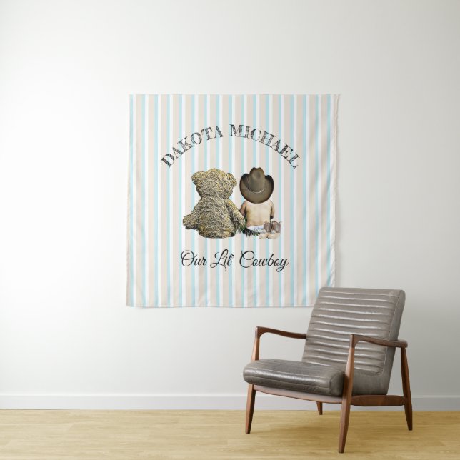 Personalized New Baby Nursery Tapestry (In Situ)